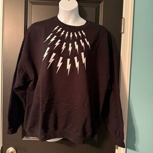 Black Lightning Bolt Sweatshirt